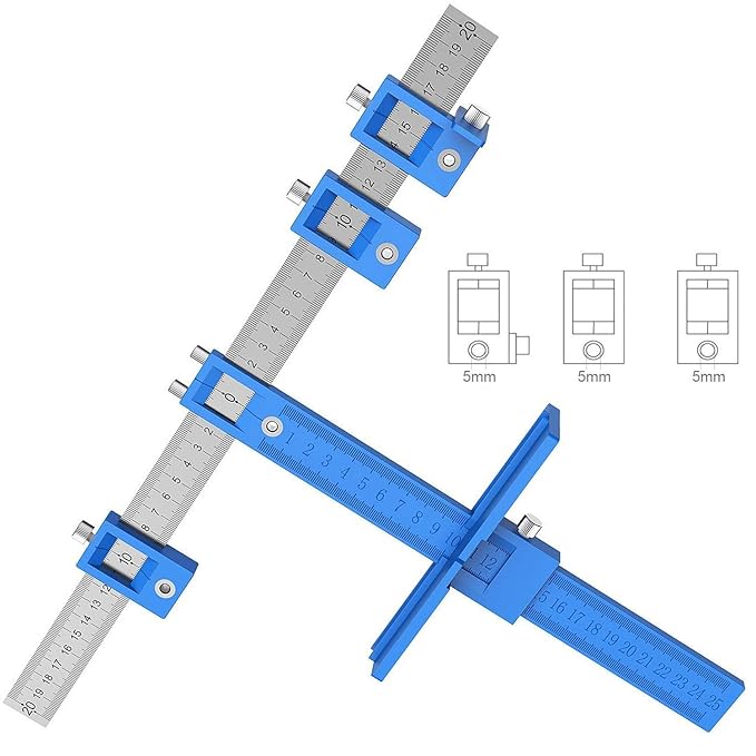 Einstellbarer Bohrstempel-Locator, Handle Jig, Befestigungsmaterial FüR Bohrer, BohrhüLsen FüR BohrhüLsen Zur Montage Von Gri