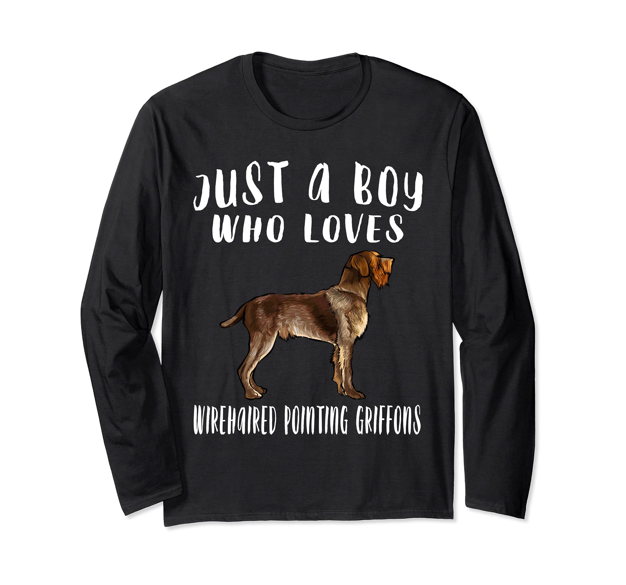 Im Just A Boy Who Loves Wirehaired Pointing Griffons Dog Long Sleeve T-Shirt