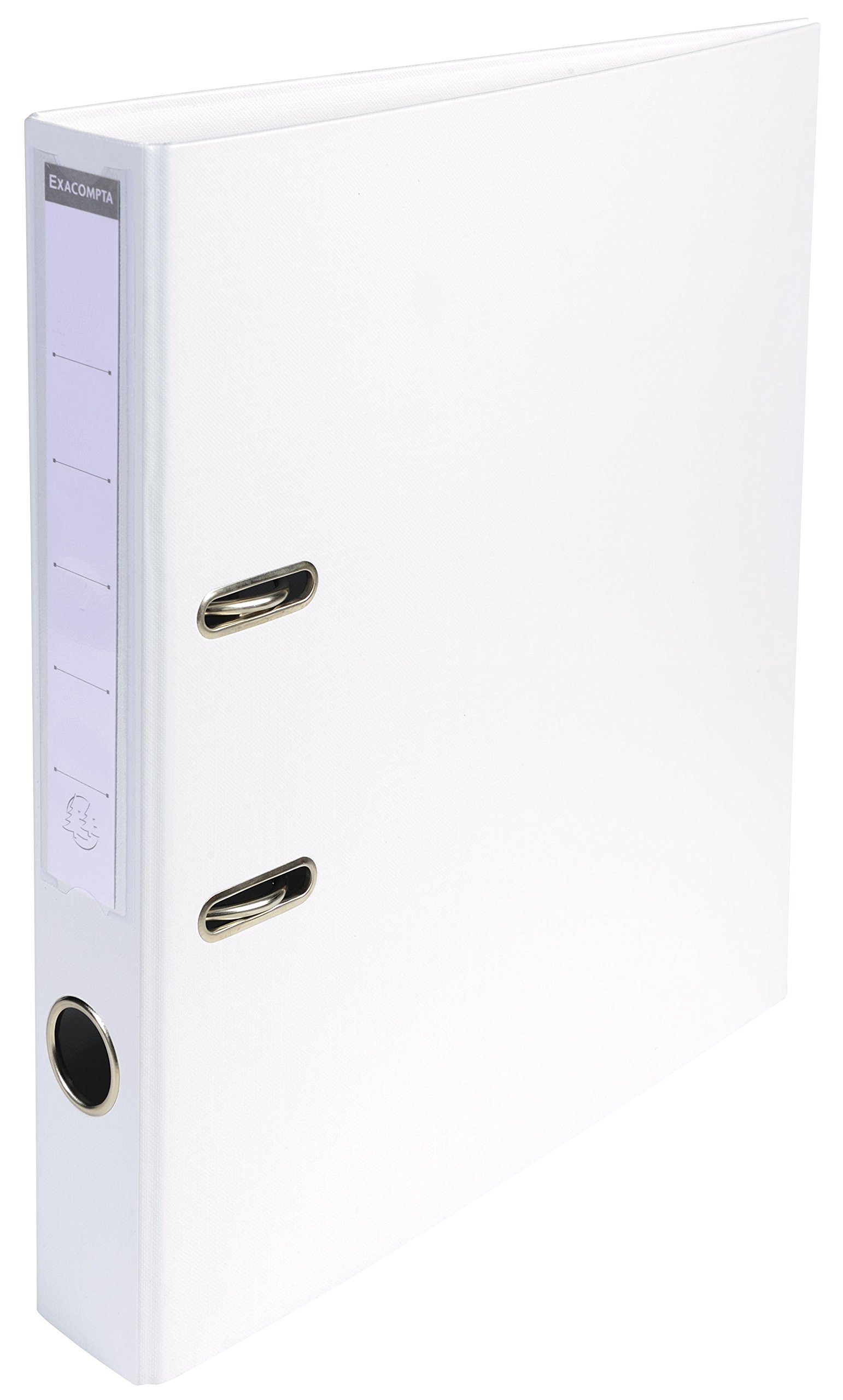 Exacompta - Ref 53548E - Prem'Touch PVC Lever Arch File - 320 x 290mm in Size, 2 Rings, Can Hold A4 Documents, 50mm Spine, 55mm Rings, FSC-Certified - White Cover — image 1