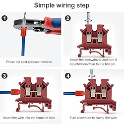GUETNEU Red UK-2.5B Rail Type Terminal Block