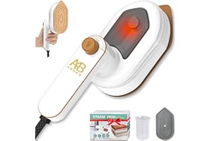 ABXKZ Portable Travel Mini Iron for Clothes, 180 ° Foldable Handheld Mini Ironing Machine Steam, Small Steamer Garment Fabric Wrinkles Remover With Dry And Wet Ironing for Home and Travel (white)