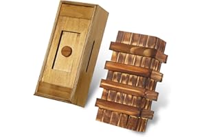 Kasyat 2 Pcs Wooden Puzzle Box for Adults Money Puzzle Box for Gift Cards Case Holder with Hidden Compartments, Gift for Christmas(Classic Style)