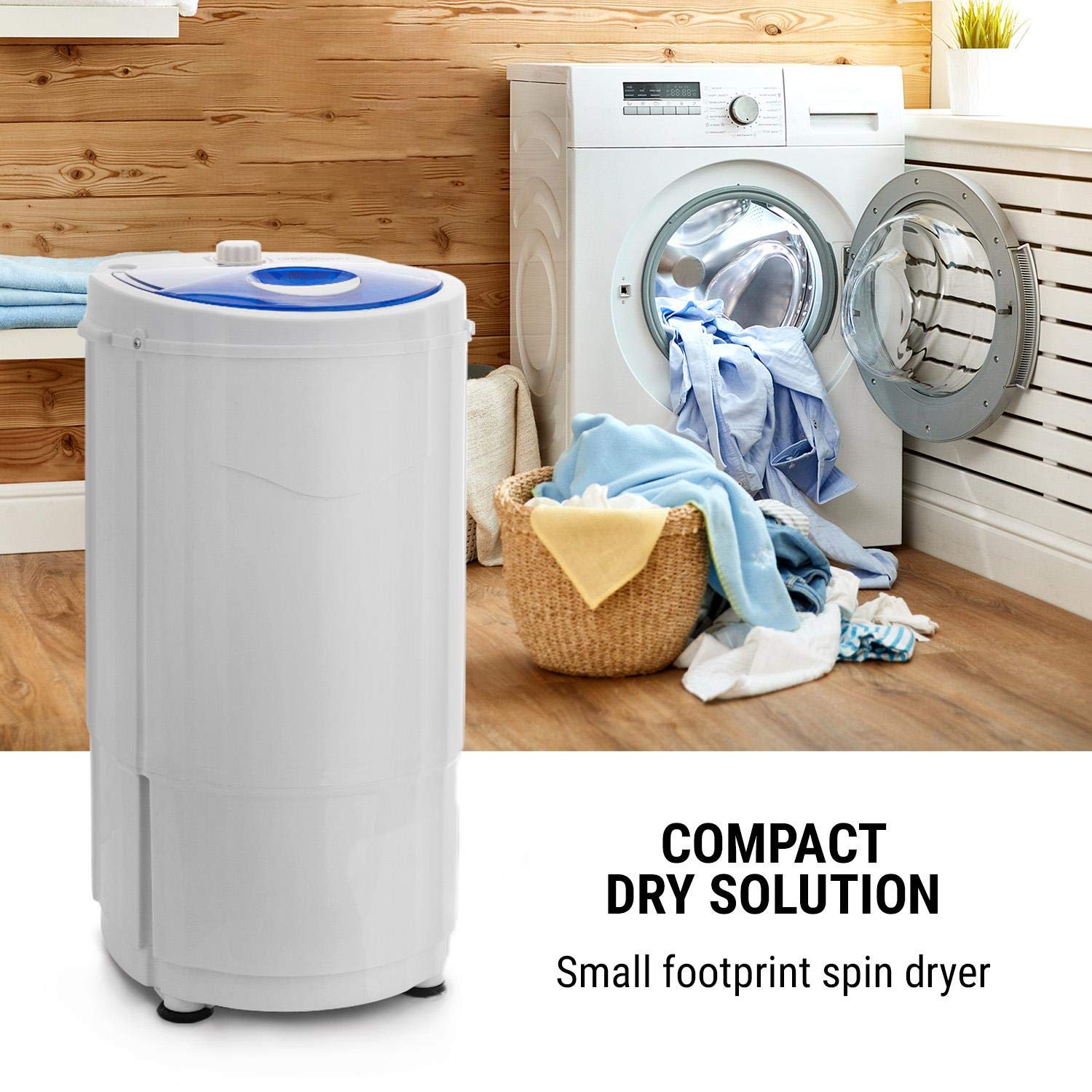 OneConcept Top Spin Compact Spin Dryer Camping Spin Dryer Gentle Pre
