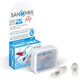 SANOHRA Fly Ear Plugs for Flying, Kids (1+) | For small ear canals, Patented filter, Ear pressure relief, 24 dB, Reusable (up to 6 flights)