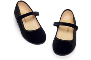 Childrenchic Mary Jane Shoes for Girls – Classic & Comfortable Dress Shoes for Toddlers & Kids – Perfect Flats for School, Play, and Special Occasions (Velvet)