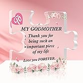 Godmother Gift Madrina Gifts God Mother Gifts For Women Acrylic Puzzle, Godmother Gift from Godchild for God Mom Birthday Anniversary Christmas Valentines, 'Thank You' Desktop Home Decorations