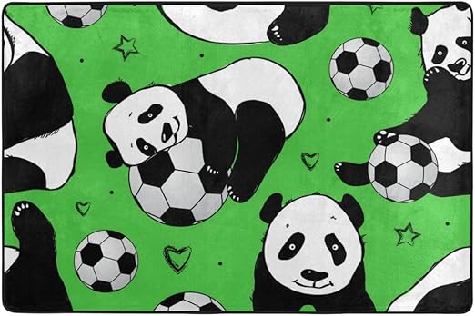 ALAZA Mi Diario Cute Panda y balón de fútbol Fútbol Zona Alfombra ...