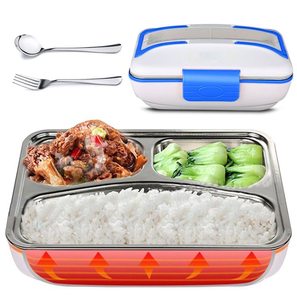 LUCKSTAR Electric Heating Lunch Box - 110V Home Office Use Portable Electric Heating Food Warmer, Bento Meal Heater Lunch Box with 304 Removable Stainless Steel Container