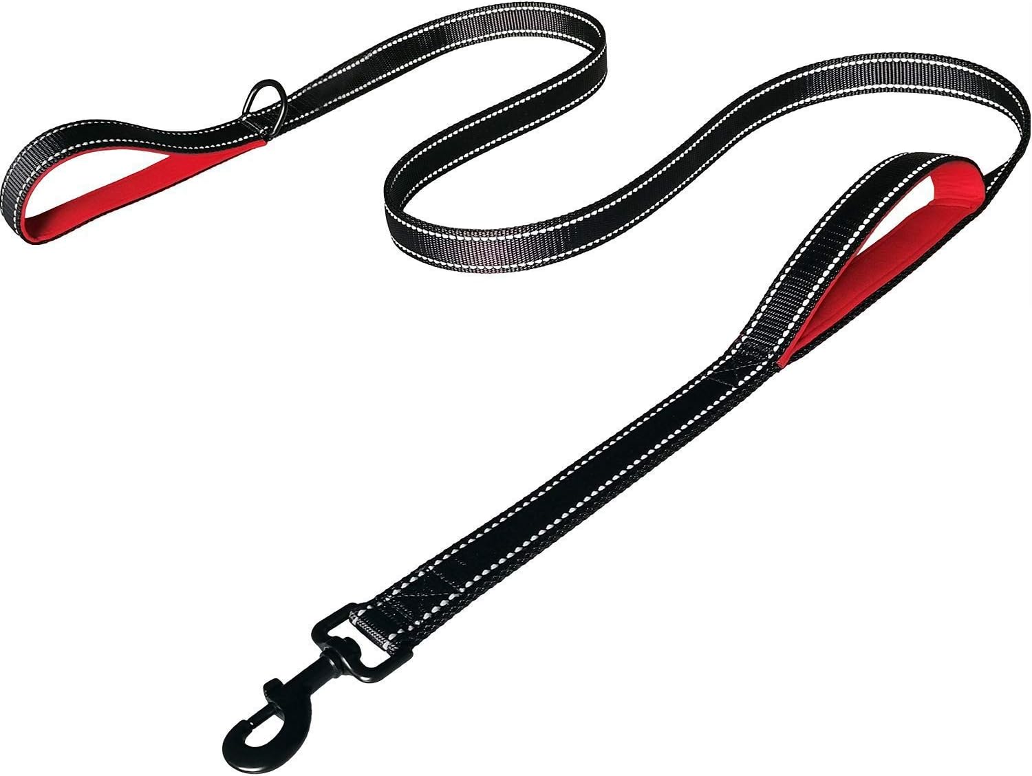 YiPet 6FT Dog Leash Heavy Duty Leash with Dual Soft Padded Handle Double Layer Belt Thickness Pet Training Lead with Double Reflective Belt for Traffic Control Safety Perfect for Medium and Large Dogs