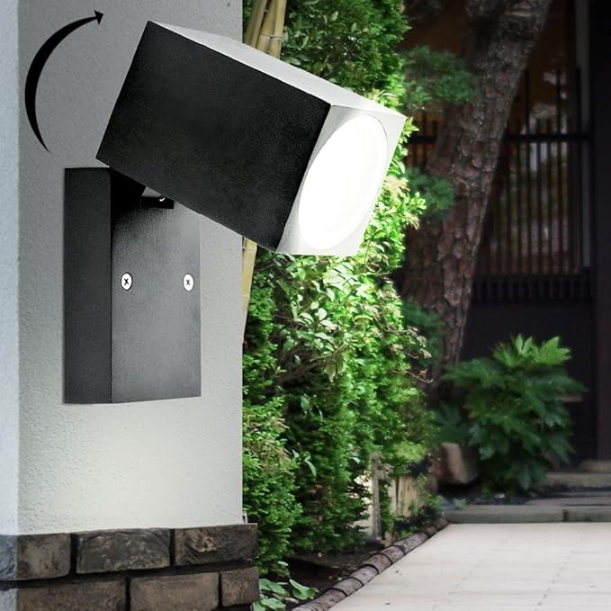 Design Wand Beleuchtung Spot Strahler beweglich ALU Veranda Lampe Außen