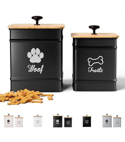 thumbnail image 2 of Amici Pet Marley 96oz Metal Treat Canister - Food Safe, Mint Green Lid With Silver Bone Knob, Rectangular Shape 2 of 13