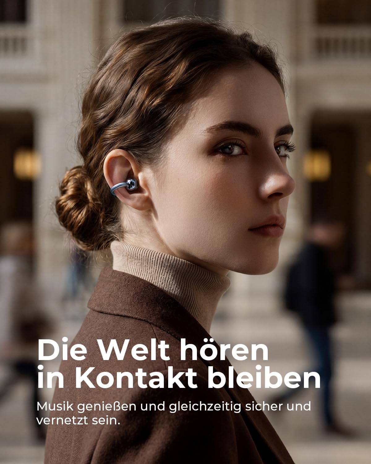 SANAG Open Ear Kopfhörer, Clip on Kopfhörer, Bluetooth 6.0, 42H Spielzeit, IP67 Wasserdicht, ENC Geräuschunterdrückung für Anrufe, Sicherer Halt für Laufen, Radfahren & Wandern 8