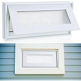 Croblissful 1 Pcs Small Basement Windows Sliding 16 x 8 Inch, Frosted Glass | White Vinyl Bathroom Window, Mobile Home Windows with Double Glazing Screen Basement Bathroom Glass Block Cabin House Garage