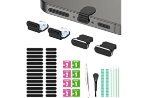 POHGELAN iPhone Dust Plug,iPhone Speaker Cover,with iPhone Cleaning Kit Tool Cleaning Putty/Tweezers/Brushes/Wet and Dry Cleaning Wipe/Storage Box/Foam swabs,for iPhone 11/12 /13/14/15 Series
