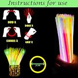 SHATCHI Glow Sticks 200Pcs 20cm Neon Party Bracelets Necklaces Connectors view 5