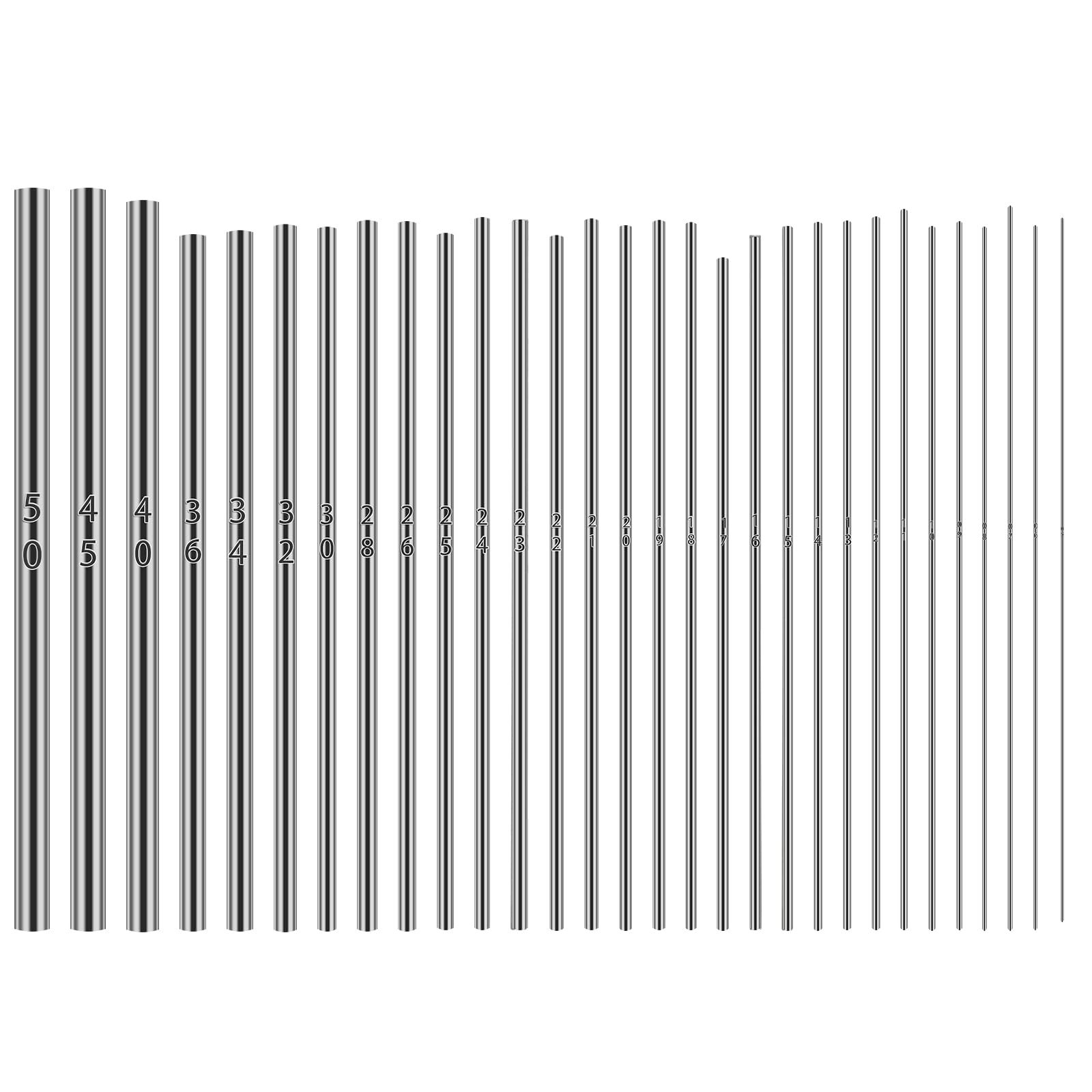 Photo 1 of 30 Size Mandrels Stainless Steel Ring Mandrel Mandrel Dowels Jewelry Making Kit Wire Wrap Rings Tools for Forming Rings, Soft Soldering, Electoforming Jewelry, Making Jump Ring, Beaded Coils