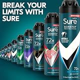 Sure Men 72H Antiperspirant 150ml Ice Fresh Deodorant Spray Pack of 6 - 72hr view 3