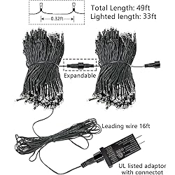 Upgraded 33FT 100 LED Christmas String Lights