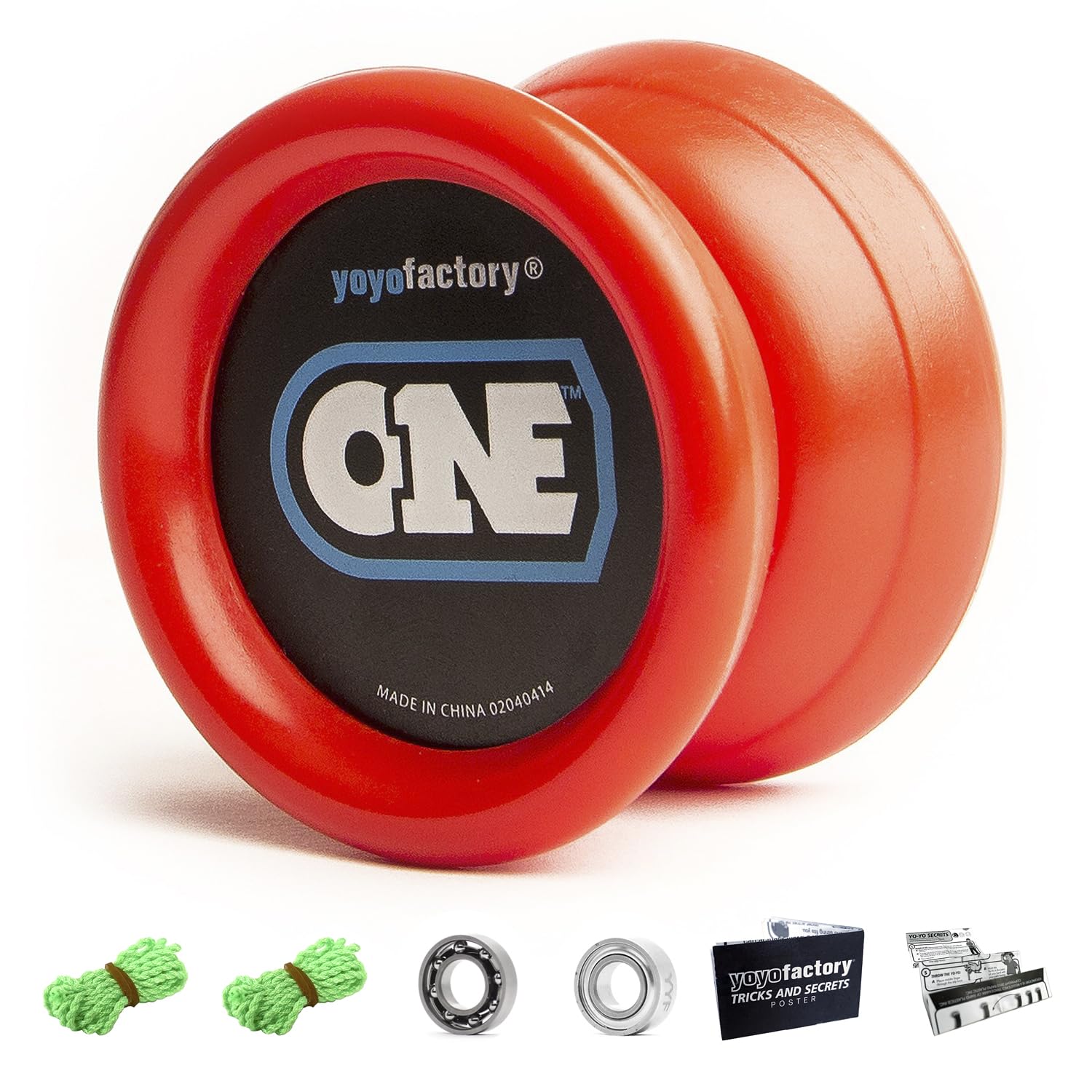 YoYo Factory ONE Yo Yo – Beginner Professional Yo-Yo for Kids & Adults | Responsive Trick YoYo for Learning, Practice & Fun - Red