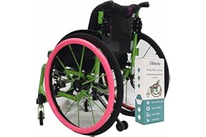 1pair Wheelchair Push Rim Covers,Silicon Wheelchair Wheel Covers (Pink)