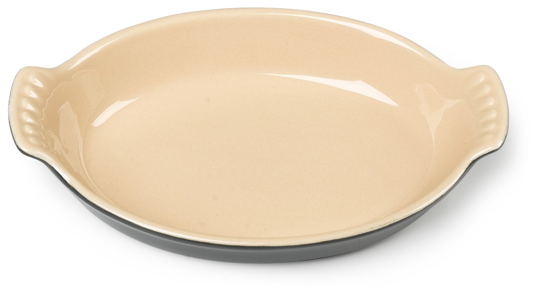 Le Creuset Heritage Stoneware Petite Oval Au Gratin Dish, Black Onyx on