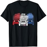 Red, White, and Blue Jeeps | Official Patriotic Jeep T-Shirt