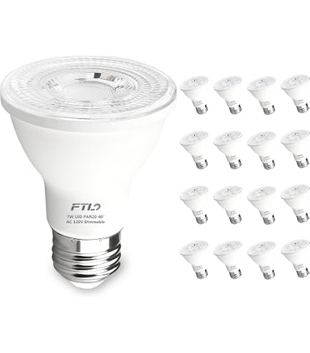Bioluz LED PAR20 Bulbs 5000K Daylight 90 CRI 5.5W = 75W Replacement...