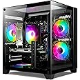 Gaming PC Desktop Intel 12th I5-12400F, 6 core 2.5GHz Desktop Computer, GeForce RTX3050, 32G DDR4 RAM, 1TB NVME SSD, Tower Computer for Gaming, Home and Office (Black)