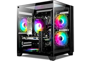 LXZ Gaming Desktop Intel Core I5-12400F 6 core 2.5GHz PC Computer, RTX 4060 8G, 32G DDR4 RAM, 1TB NVME SSD, Prebuilt Gaming PC Tower Computer for Home and Office (Black)