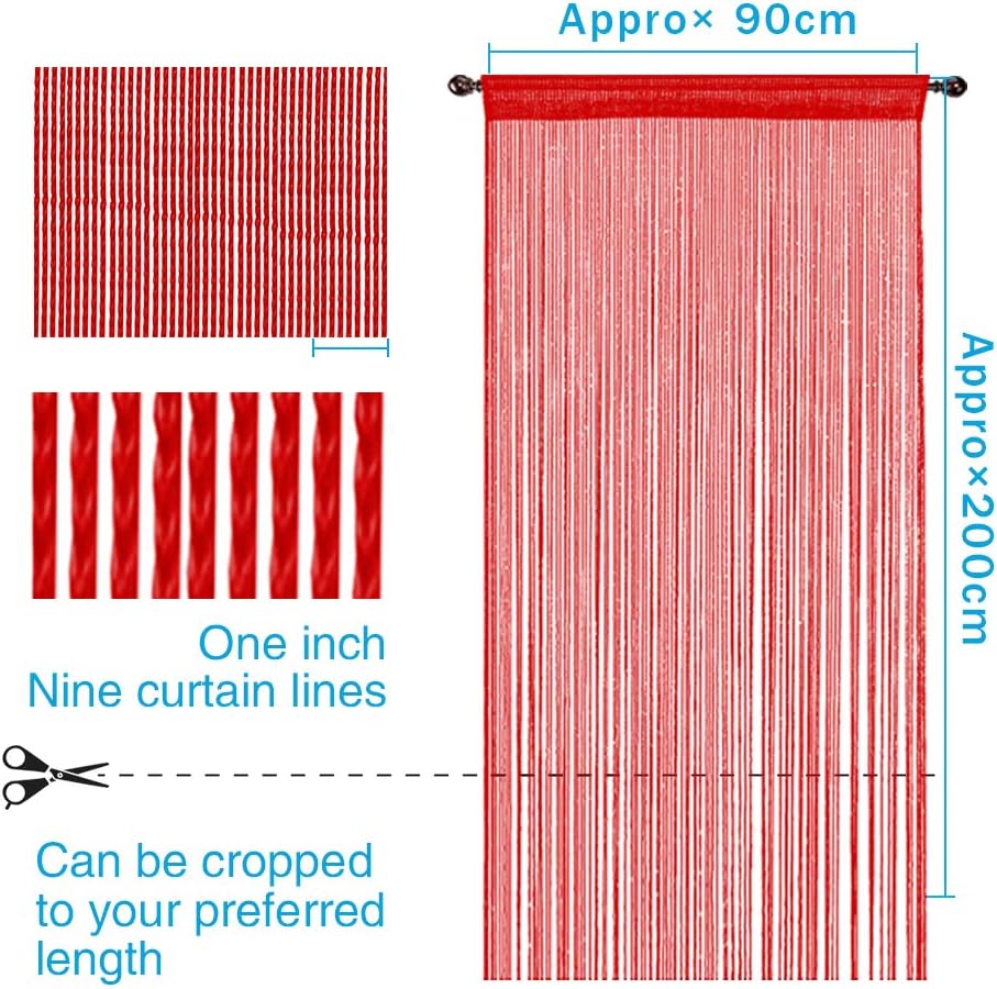 String Door Screen AIZESI Retro Plain Tassel Door Curtain Screen String For Doorways ...