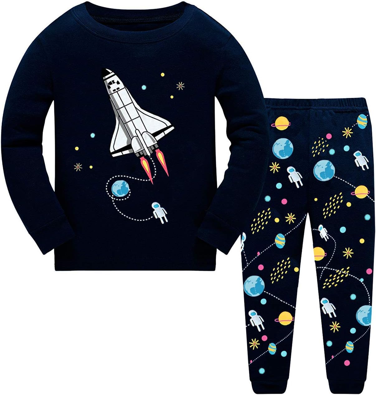 Boys Cotton Pajamas Baby Long Sleeve Pajamas Little Boy Short Sleeve Pajama Kids Dinosaur Sleepwear