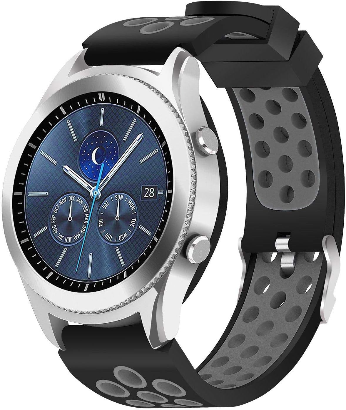 Samsung Gear S3 Frontier S3 Classic Sports Smart Watch Fitness Replacement Silicon Bands Black Price In Uae Amazon Uae Kanbkam