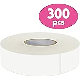 300 Removable Blank Food Labels, Water/Oil/Tear Resistant with Perforation Line for Freezer Food Containers Jars Pantry Organization (Each Measures 1” x 3”)