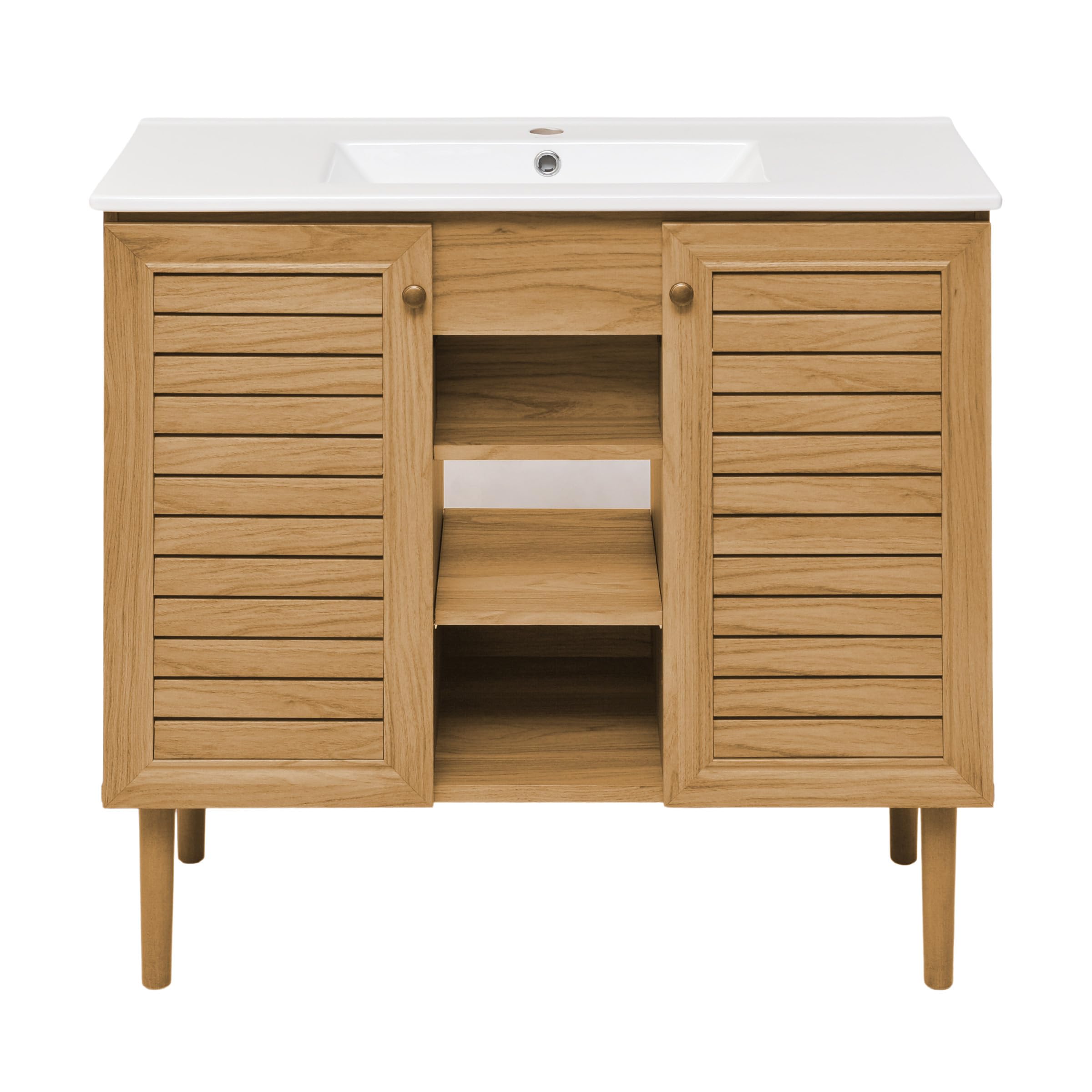 Photo 1 of ** SINK ONLY 
Swiss Madison Bron 36" Bathroom Vanity in Oak
