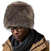 MioCloth Faux Fur Hat Winter Cozy Cossack Russian Style Skiing Cap Men Women Winter Ski Beanie Accessories