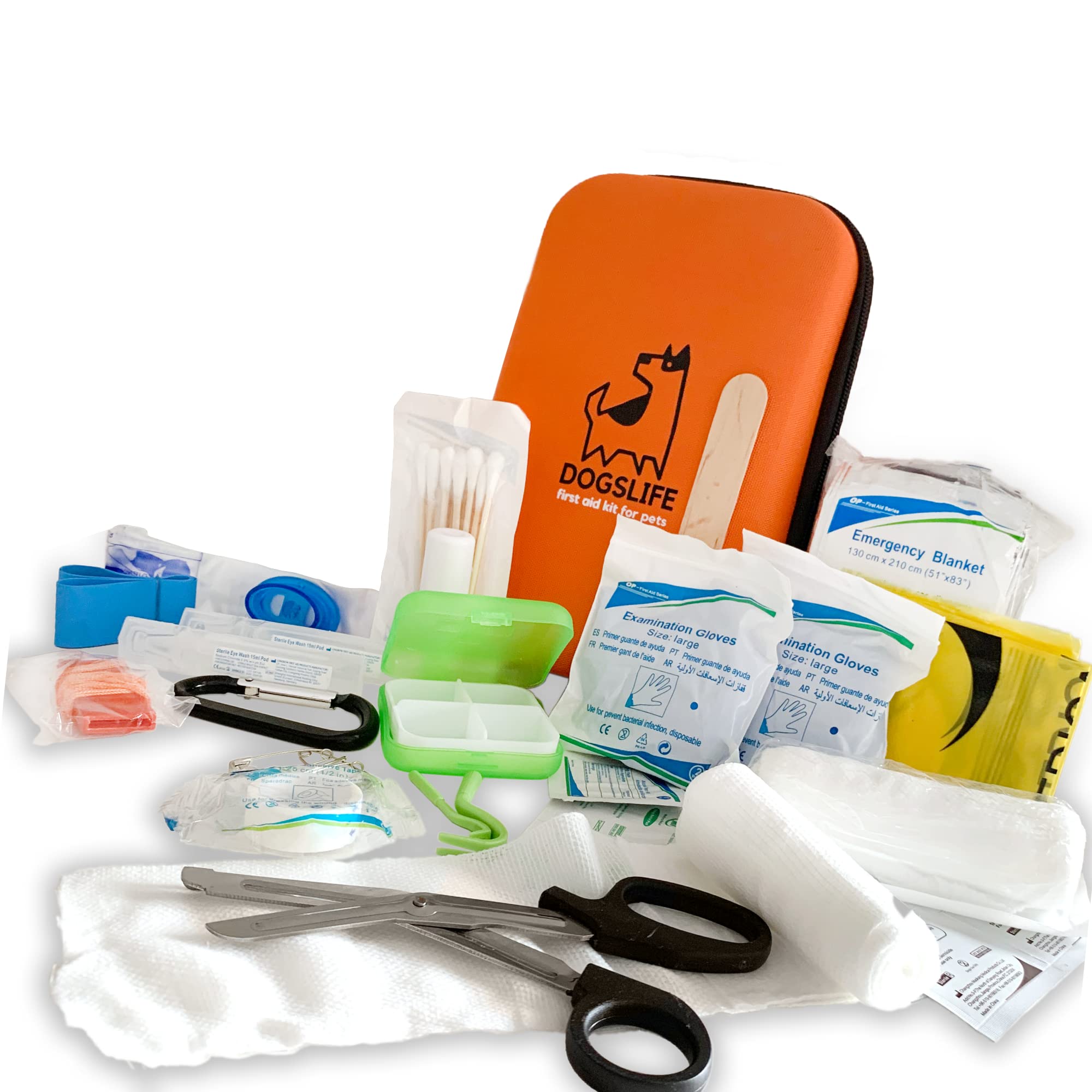 Dog First Aid Kit | Includes Over 40 Health Supplies for Dogs | Multi Purpose Pet Aid Kit for All Emergencies | Travel Sized First Aid for Dogs
