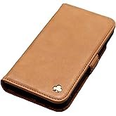 Porter Riley - Leather Case Compatible with iPhone 17 Pro. Premium Genuine Leather Stand/Cover/Wallet/Flip Case with Card Slots & Horizontal Stand (Tan)