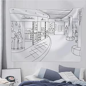 Christmas mall shops escalator royalty free vector image Amazon.com: Shopping Mall Graphic Black White Interior Sketch