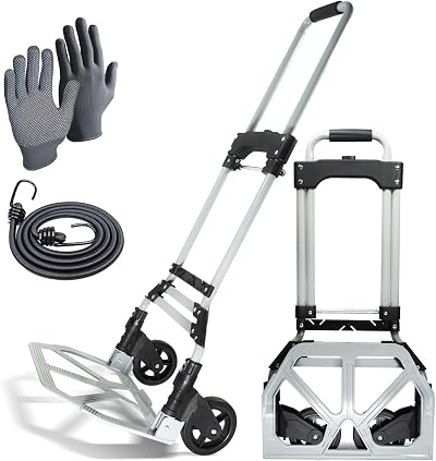 WMR Heavy Duty Folding Aluminium Hand Truck Trolley 80 KG Load Capacity