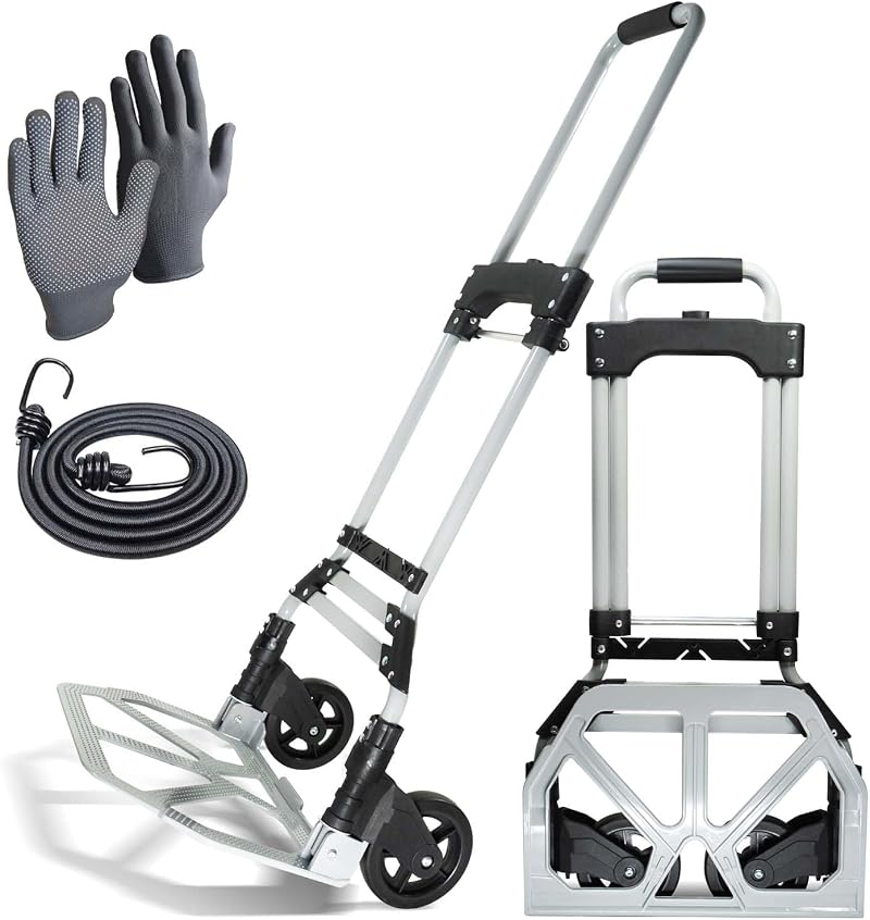 WMR Heavy Duty Folding Aluminium Hand Truck Trolley 80 KG Load Capacity