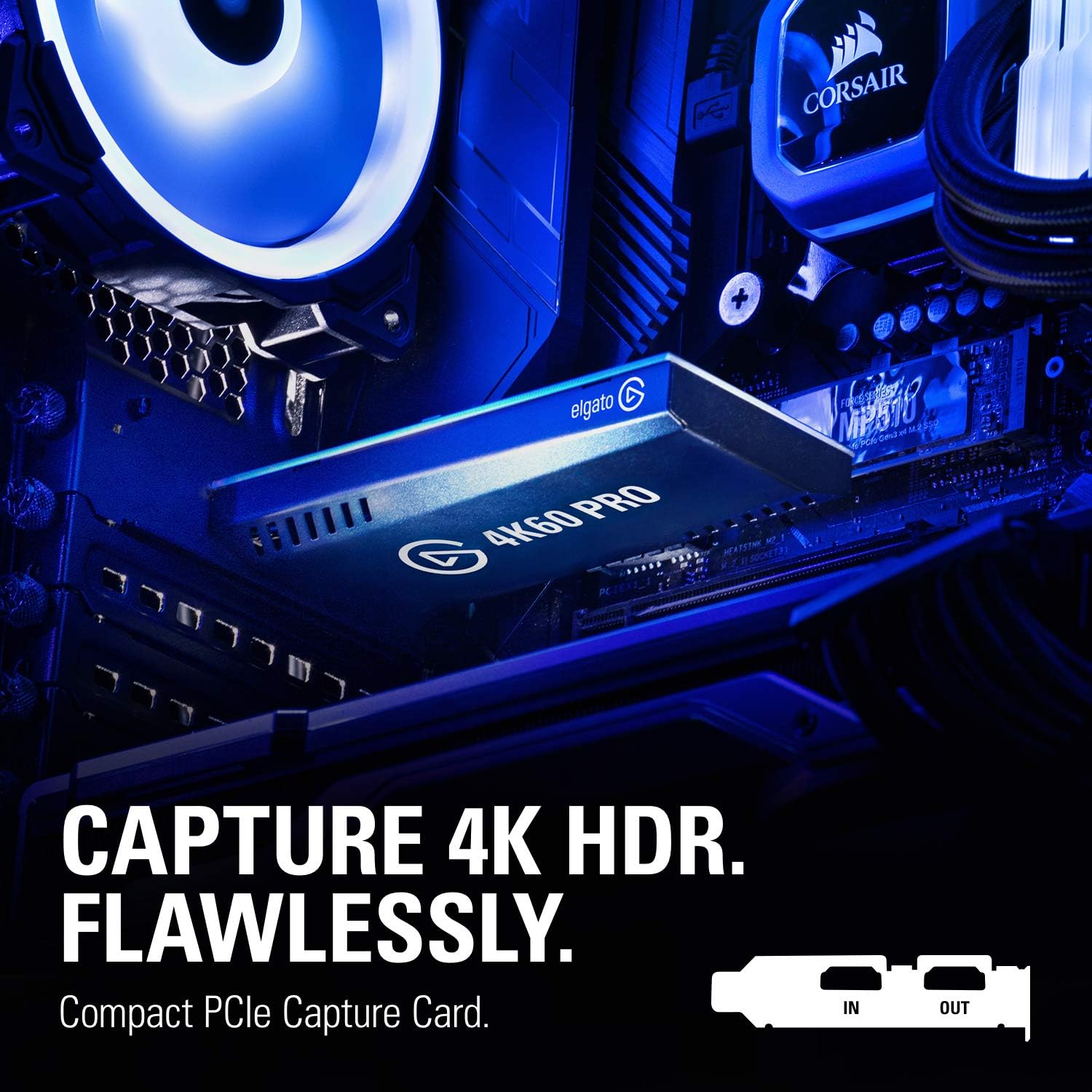Elgato Game Capture 4K60 Pro MK.2 - 4K60 HDR10 Capture and Passthrough, PCIe Capture Card,Superior Low Latency Technology: Computers & Accessories