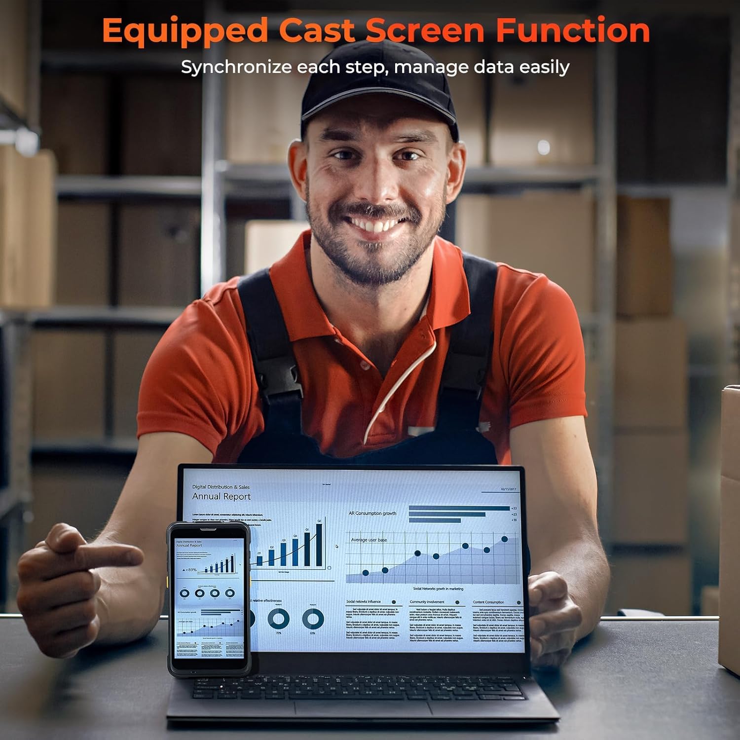 MUNBYN Upgraded Android 13 Bar Code Scanner with 5.5