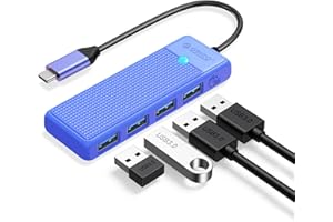ORICO USB C Hub 4 Ports, USB C to USB Multiport Adapter with 4 USB 3.0 Ports, USB C Splitter Compatible for Laptops MacBook, 