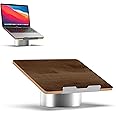 HumanCentric Portable Electronic Device Stand - Black Walnut Wood Laptop Stand, Ergonomic Computer Stand for Laptop, Compatible with MacBook Stand up to 16 inches