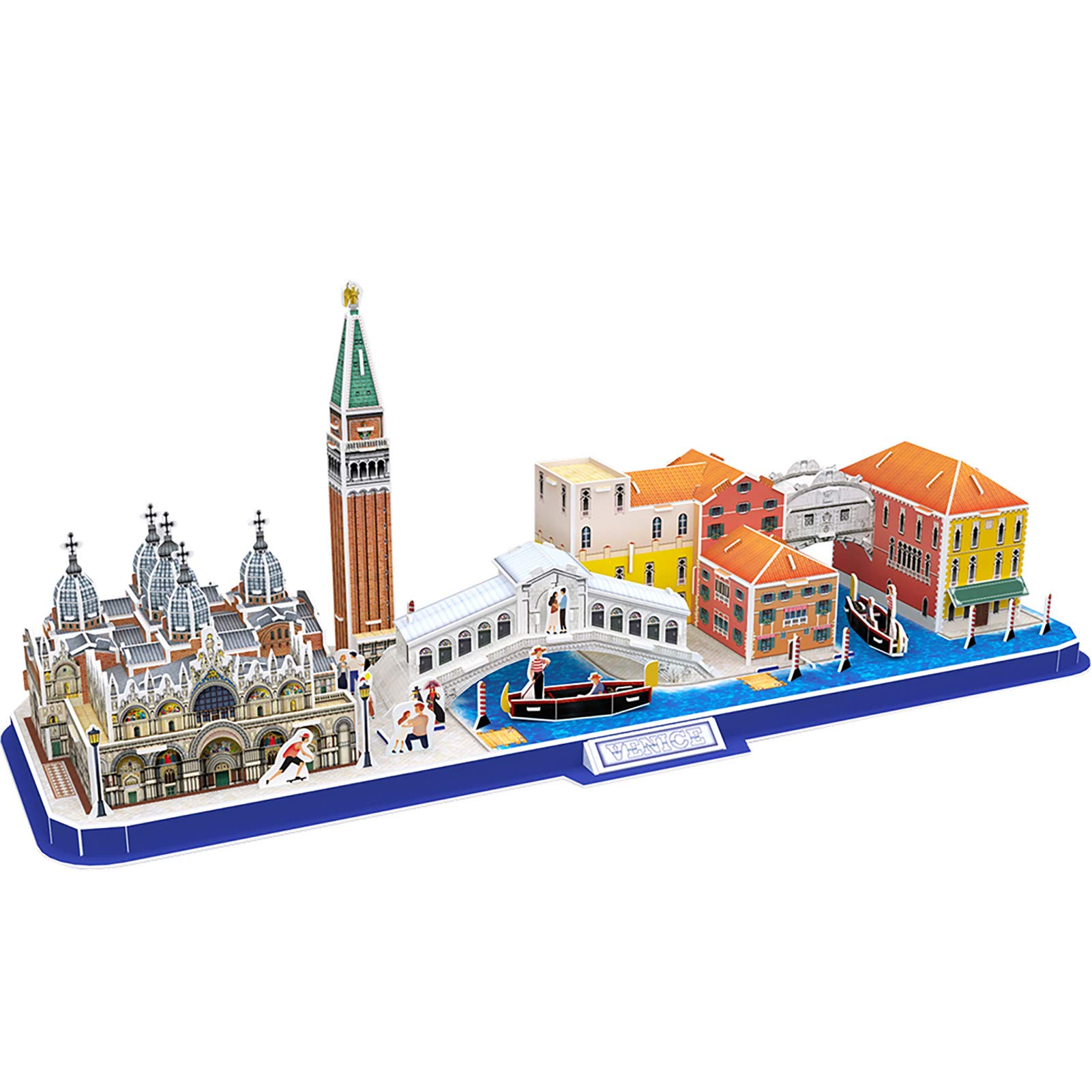 CubicFun 3D Jigsaw Puzzle Venice City Skyline Puzzle DIY Building Model Kits Souvenir Gift for adults and kids, Italy San Marco Basilica and Tower, Grand Canal,St. Mark's Square 126 Pieces