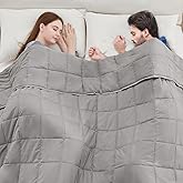 anfie Weighted Blanket King/Queen Size for Adults (80"x87" 20lbs Grey),Cooling Heavy Blanket for Sleeping Perfect for 190-210 lbs, Breathable Blanket for Adults & Couple All Season, Machine Washable