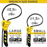 Toolwiz Rubber Strap Wrench Set 2-Pack 6 and 4 Inch Flexible Grips view 2