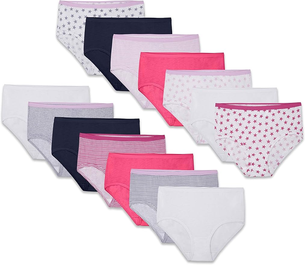 Pack De 6 Braguitas Fruit Of The Loom Para Niñas - Modal Suave, Elásticas 4 Direcciones, Absorben Humedad