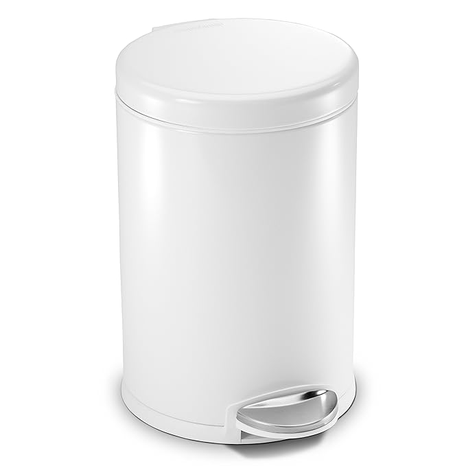 simplehuman 4.5Liter /1.2Gallon Round Step Trash Can
