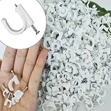 Loscrew 500 White Round Cable Clips 4mm 6mm 7mm 8mm 10mm Clamp Wire Holder view 5